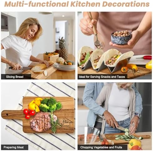 1 Sets Housewarming Gifts Wooden Cutting Board for Couples New Home
