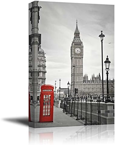 wall26 - Pop of Color The Red Telephone Booth in London - Red Color