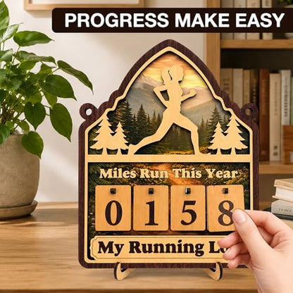 Running Gifts for Women Runners Miles Run This Year Tracker Decor