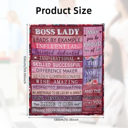 Boss Gifts for Women Soft Flannel Blanket Inspirational Gifts