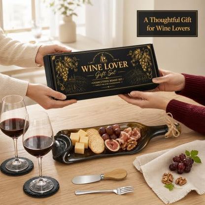 Melted Wine Bottle Serving Tray, Flattened Glass Wine Bottle