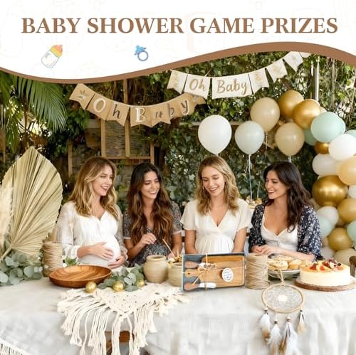 Ziliny 1 Sets Baby Shower Prizes Mini Charcuterie Board, Teak Color