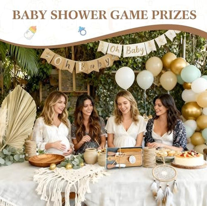 Ziliny 1 Sets Baby Shower Prizes Mini Charcuterie Board, Teak Color