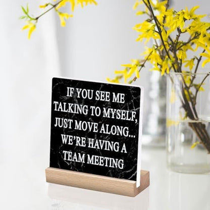 Funny Office Desk Decor Signs Cubicle Decorations for Women Work Desk
