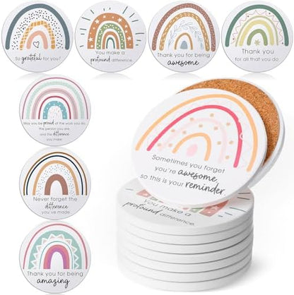 Tioncy 24Set Thank You Appreciation Coasters Teacher Employee Gift