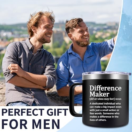 Fufendio Thank You Gifts for Men - Difference Maker Mug 14oz for