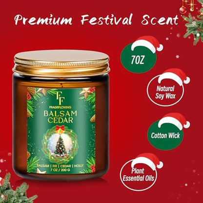 Christmas Candles Set, Scented Candles for Home, 4 Pack Holiday