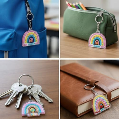 Henoyso 36 Pcs Teacher Keychains Bulk Teachers Appreciation Gifts in