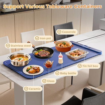 Warming Mat For Food Extra Large 32"x15", Electric Silicone Food