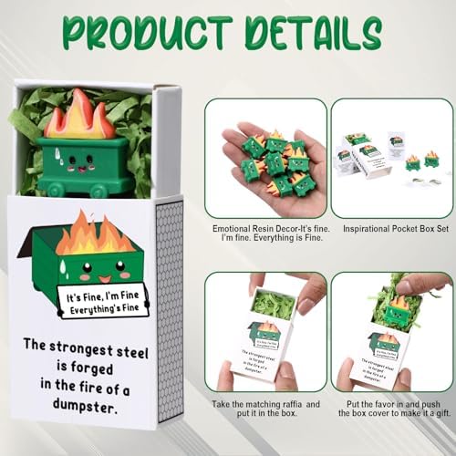 Realspring 36 Sets Dumpster Desk Ornament Staff Appreciation Gift