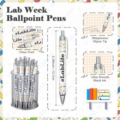 Sureio 18 Sets Lab Week Gifts 2026 Lablife Pen Acrylic Keychain with