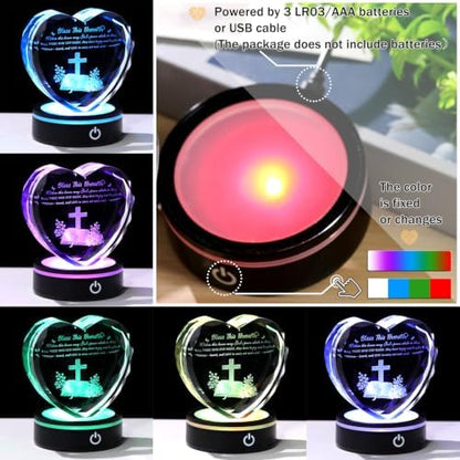 Ornalrist Crystal Heart House Warming Gifts New Home Religious for