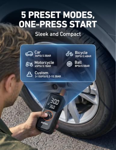 AstroAI L4 Cordless Tire Inflator Portable Air Compressor, 150PSI