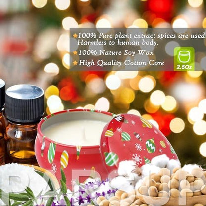 12PCS Christmas Scented Candles, 2.5OZ Jar Candles, 12 Christmas