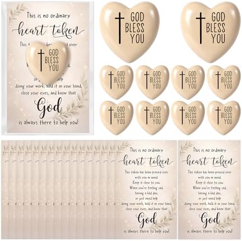 25 Sets Christian Gifts Bulk, Religious Wooden Pocket Hug