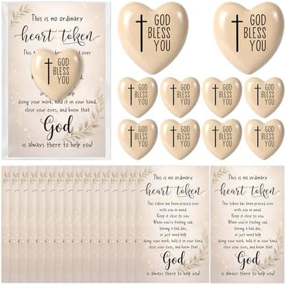 25 Sets Christian Gifts Bulk, Religious Wooden Pocket Hug