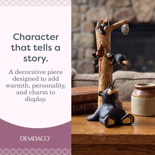 DEMDACO Bearfoots by Jeff Fleming Honey Tree Black Bear Resin Figurine