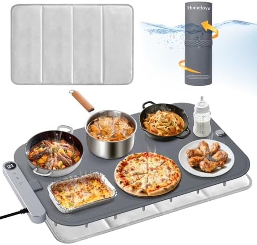 Homelove Warming Mat for Food - Electric Warming Tray with 7-Level