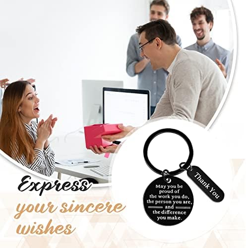 Yinkin 36 Pcs Employee Appreciation Thank You Keychains Gifts Bulk
