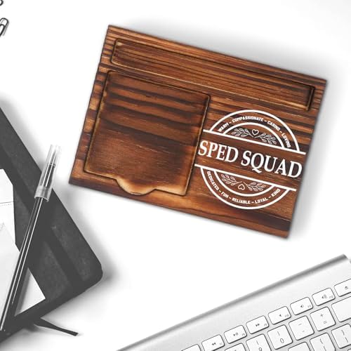Special Education Team Gift, Wooden Sticky Note Holder for Desk.