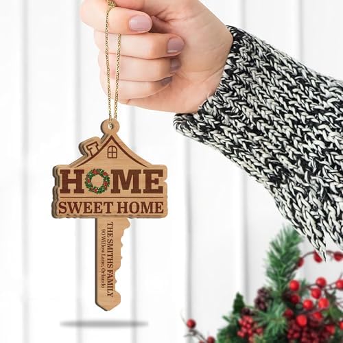 Personalized New Home Wooden Ornament 2025 – “Home Sweet Home” Custom