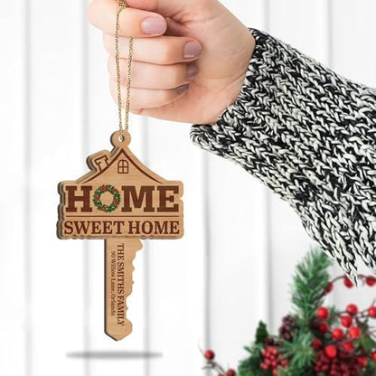 Personalized New Home Wooden Ornament 2025 – “Home Sweet Home” Custom