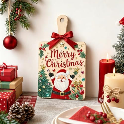 Vmiapxo 24 Pack Unfinished Wood Cutting Board Craft with Handle