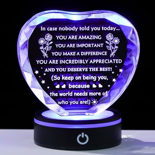 YWHL Thank You Gifts for Women Men with Led Base, Inspirational Gift
