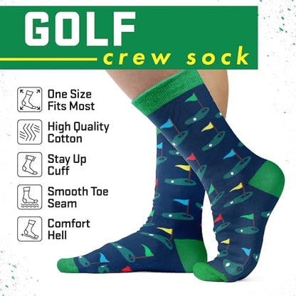 Golf Gifts For Men, Women - Funny Socks for Dad, Grandpa, Boy, Girl