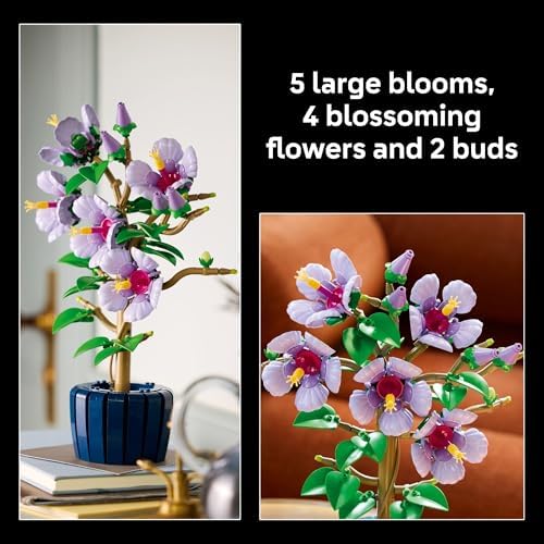 LEGO Botanicals Hibiscus Flower Building Set - Artificial Plant &