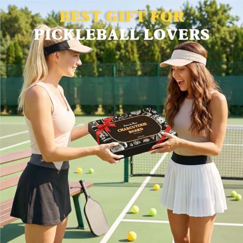Pickleball Charcuterie Board, Bamboo Paddle-Shaped Serving Tray