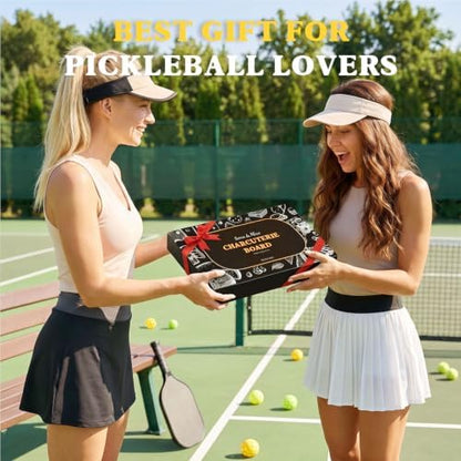 Pickleball Charcuterie Board, Bamboo Paddle-Shaped Serving Tray