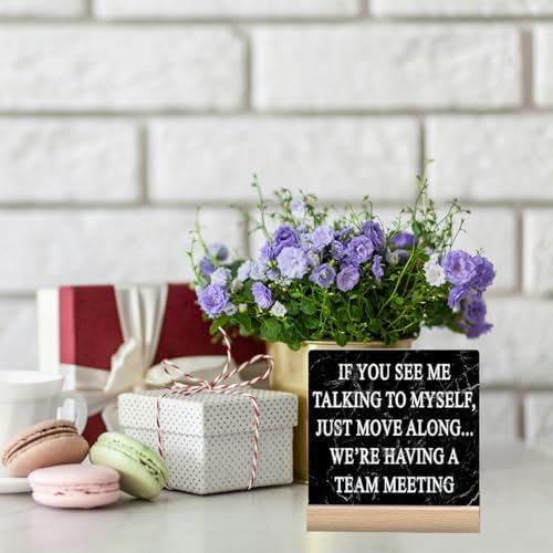 Funny Office Desk Decor Signs Cubicle Decorations for Women Work Desk