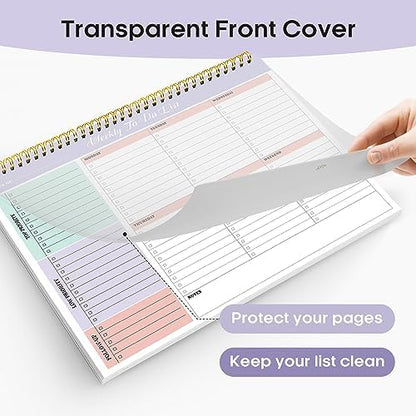 Taja Weekly To Do List Notepad, Undated Weekly Planner Pad, 8.5" x 11"