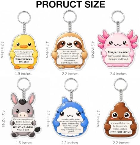 Inspirational Gifts Bulk for Women Teens Staff Positive Keychains