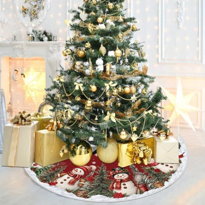 Christmas Snowman Tree Skirt 48 Inches