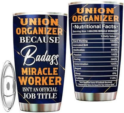 Union Organizer Tumbler 20oz – Stainless Steel Insulated Travel Mug