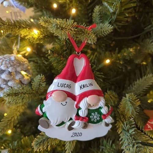 Personalized Couples Christmas Ornament (Gnomes)