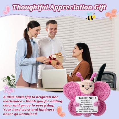 Retirement Gifts for Women Coworker Teacher, Handmade Crochet