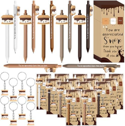 Sayglossy 10 Set S'more Pens Bulk Gifts, Marshmallow Appreciation
