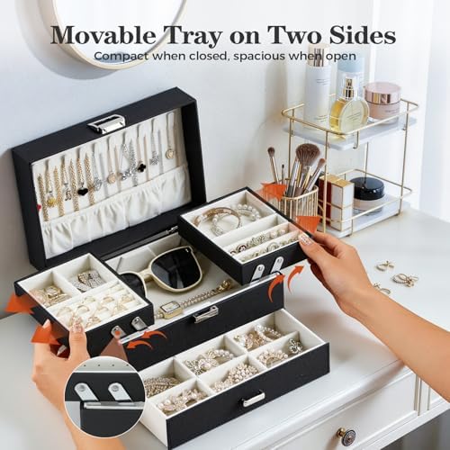Dajasan Jewelry Organizer Box, Large Jewelry Boxes for Women Girls