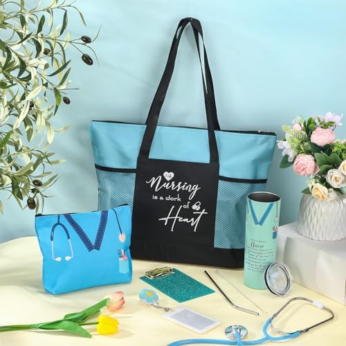 Willinglong Nurse Appreciation Gifts for Women, Blue, 5 Pcs