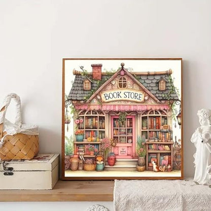 GEMFAMILY 5D Diamond Painting Kits for Adults, Book Store Diamond Art
