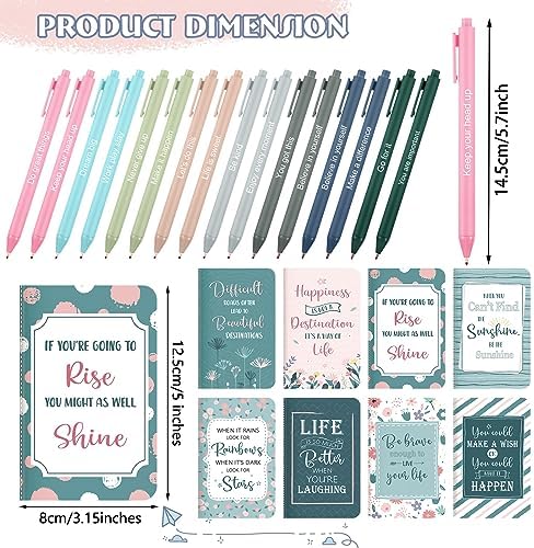 Funrous 32 Pcs Mini Notebooks with Pens Adults Party Favors, Floral