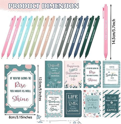 Funrous 32 Pcs Mini Notebooks with Pens Adults Party Favors, Floral