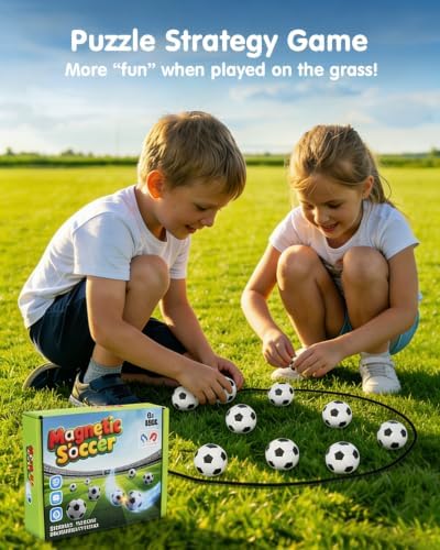 Soccer Magnetic Game with String & 20 Football-Shaped Stones