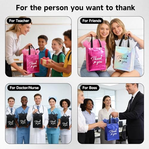 Addblu 60 Pcs Employee Appreciation Bulk Reusable Gift Bags with