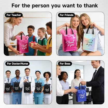 Addblu 60 Pcs Employee Appreciation Bulk Reusable Gift Bags with