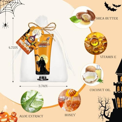 50 Pack Halloween Hand Cream Set with Cards & Bags, Bulk Halloween