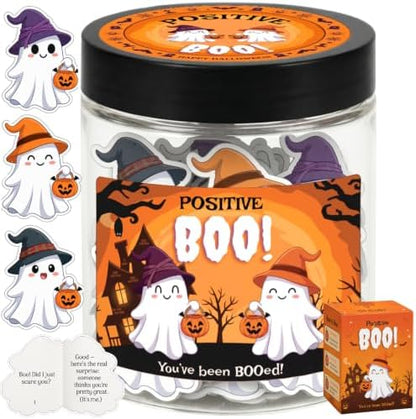 Positive Boo Jar, Emotional Support Ghosts, Halloween Boo Basket